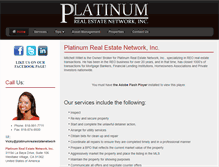 Tablet Screenshot of platinumrealestatenetworkinc.com